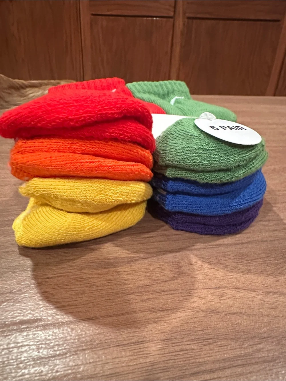 Nike Red & Green Kids Cushioned Socks